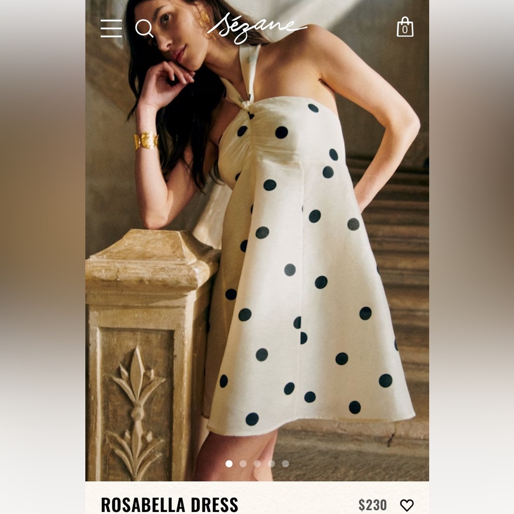 Polka Dot Dress - White and Black